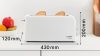 Bosch TAT3A001 Hosszú szeletes kenyérpirító | CompactClass | 980 W | Fehér