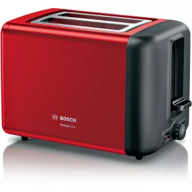   Bosch TAT3P424 kenyérpirító, 2 szeletes, DesignLine, metálpiros-fekete