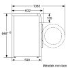 BOSCH WAV28EH0BY HomeProfessional Elöltöltős mosógép | Wifi | i-Dos | SpeedPerfect  | 9 kg | 1400 f/perc | TFT