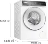BOSCH WGB266A6BY Serie|8 elöltöltős mosógép i-DOS, 11 kg, fehér-inox