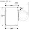 Bosch WNA13400BY Serie|4 Mosó-szárítógép | 8/5 kg | 1400 f/perc | SpeedPerfect | EcoSilenceDrive | TouchControl | AutoDry