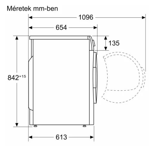 Bosch WQG24100BY Serie|6 Hőszívattyús kondenzációs szárítógép | 9 kg | EasyClean | TouchControl | A++