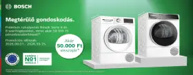 Megtérülő gondoskodás – akár 50 000 Ft visszajár a Bosch szárítógépek után
